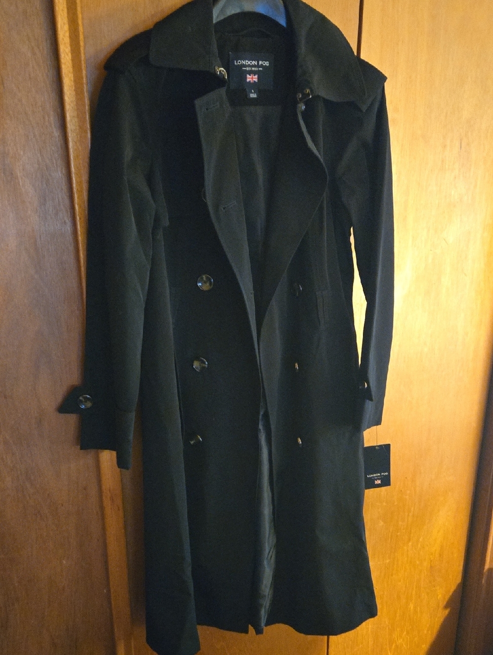 London Fog Black Women's Trench Coat